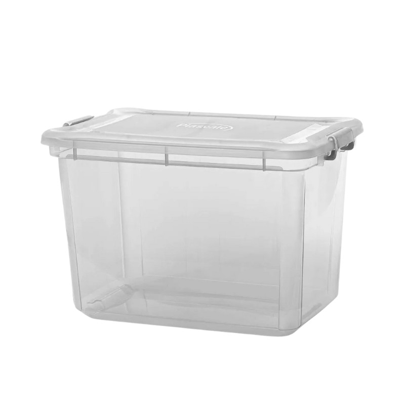 Caixa Plástica Organizadora Transparente 35 Litros Plasvale