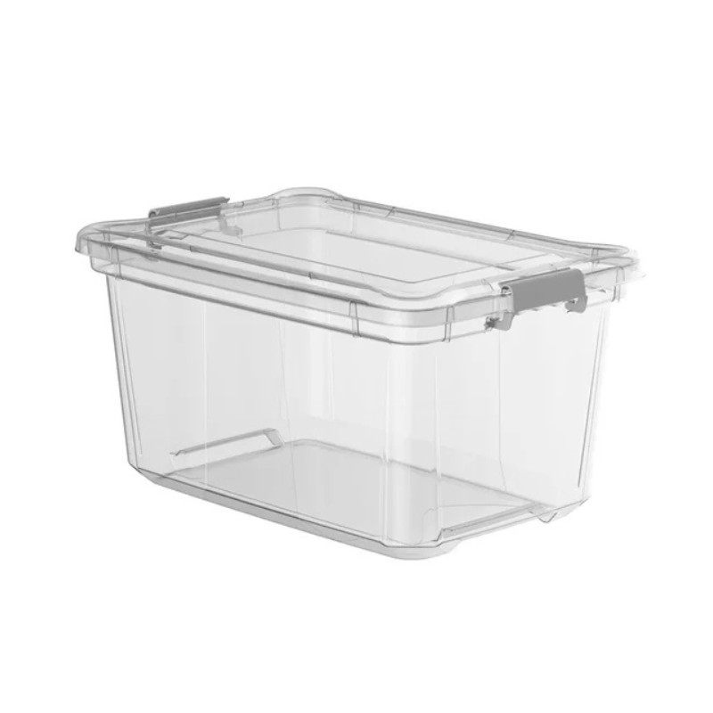Caixa Plástica Organizadora Transparente 50 Litros Plasvale