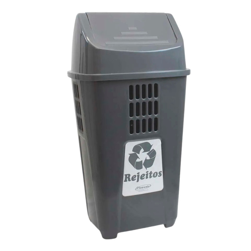 Lixeira Plástica Basculante 50L Plasvale