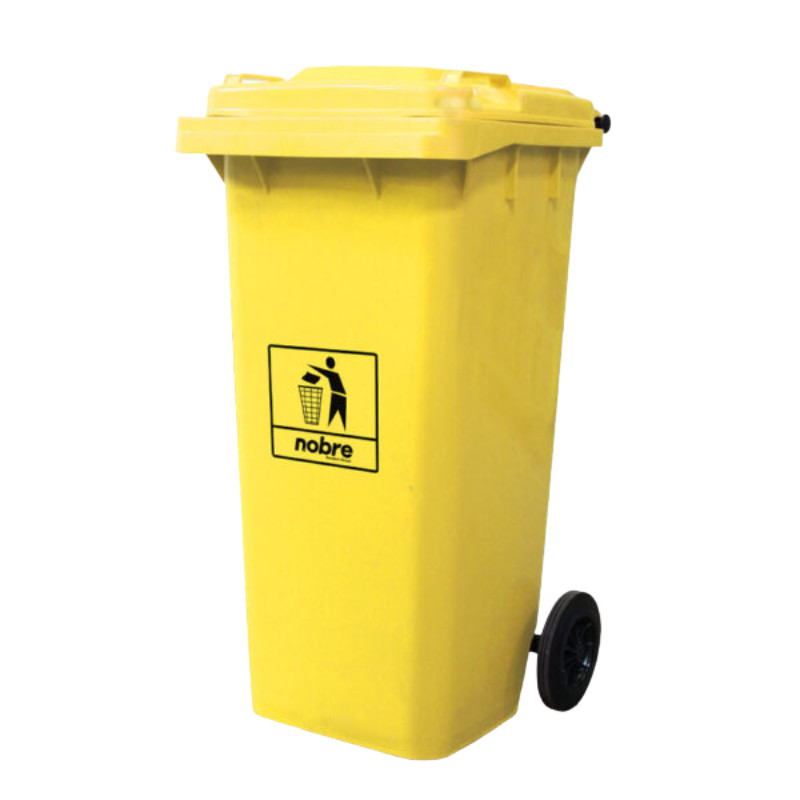 Coletora Plástica 120L Amarela Nobre