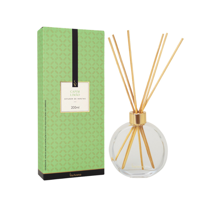 Difusor de Varetas 200ml Capim Limão Via Aroma