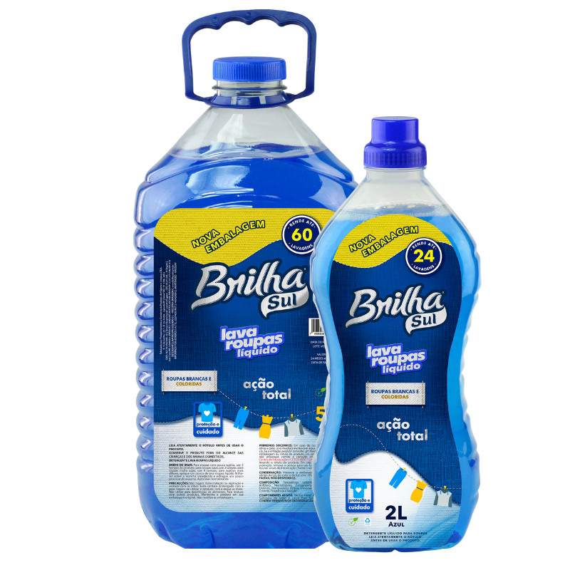 Lava Roupa Líquido Azul Brilha Sul