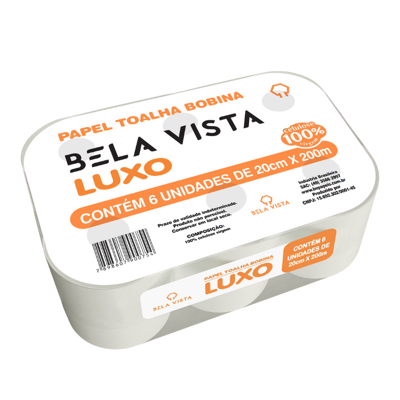 Papel Toalha Luxo 20cmX200m Bela Vista