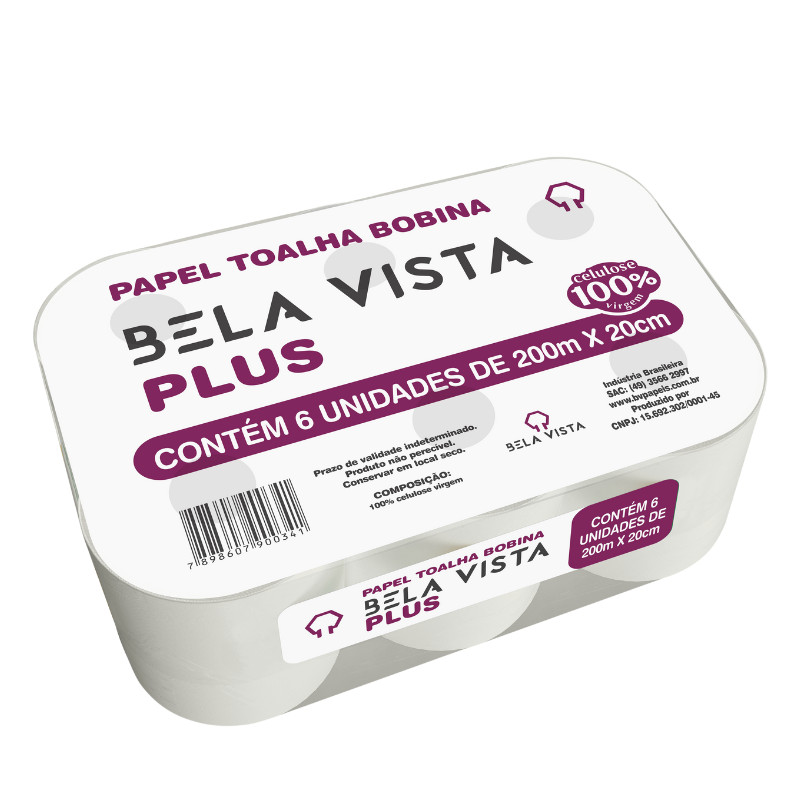 Papel Toalha Plus 20cmX200m Bela Vista