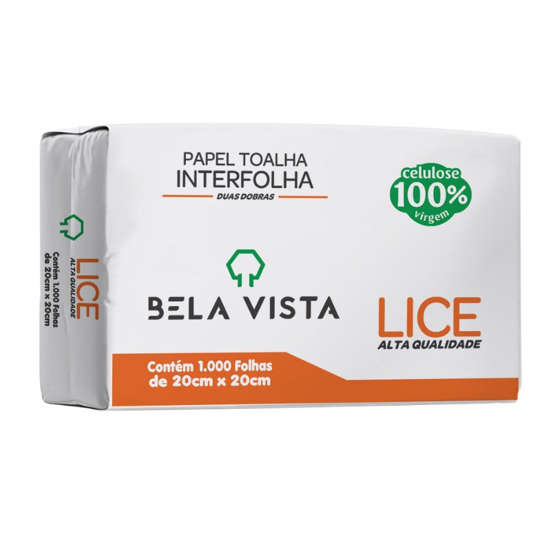 Papel Toalha Interfolha Lice 20x20cm Bela Vista