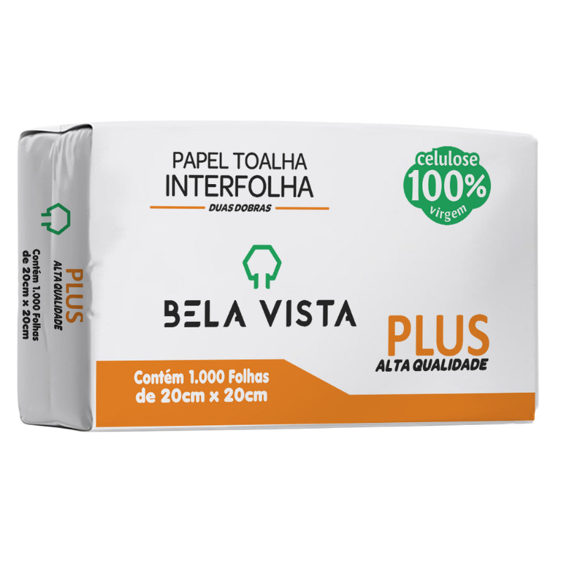 Papel Toalha Interfolha Plus 23x20cm Bela Vista