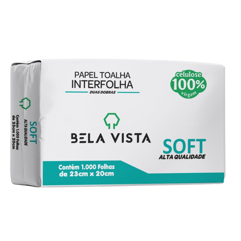 Papel Toalha Interfolha Soft 23x20cm Bela Vista