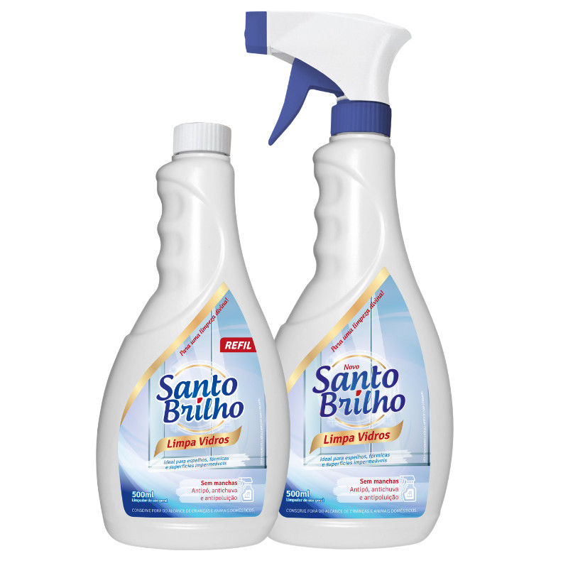 Limpa Vidros 500ml Santo Brilho