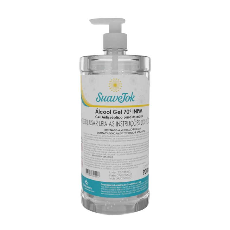 Álcool Gel 70º INPM 900g Suave Tok
