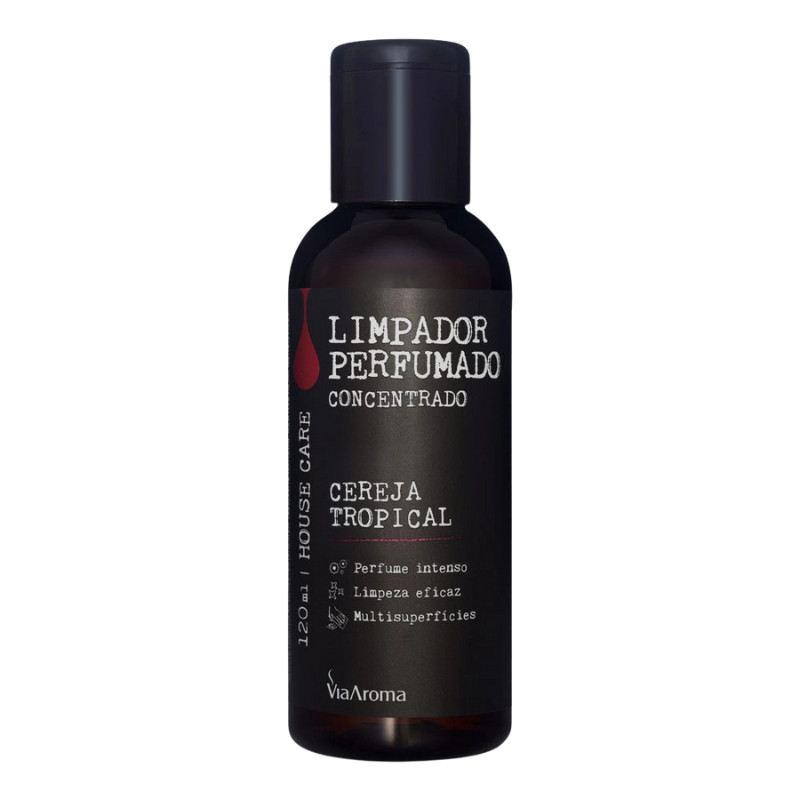 Limpador Perfumado Concentrado Via Aroma 120ml Cereja Tropical