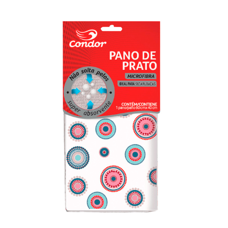 Pano de Prato Microfibra 60cm x 40cm Condor