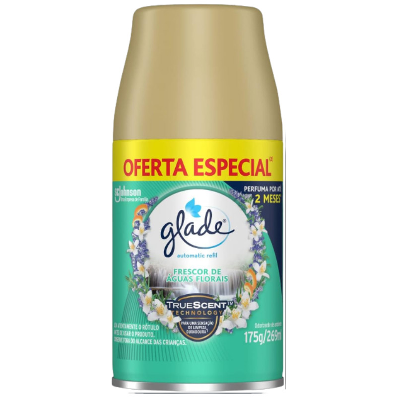 Refil de purificador Glade 175g/269ml Frescor de águas florais