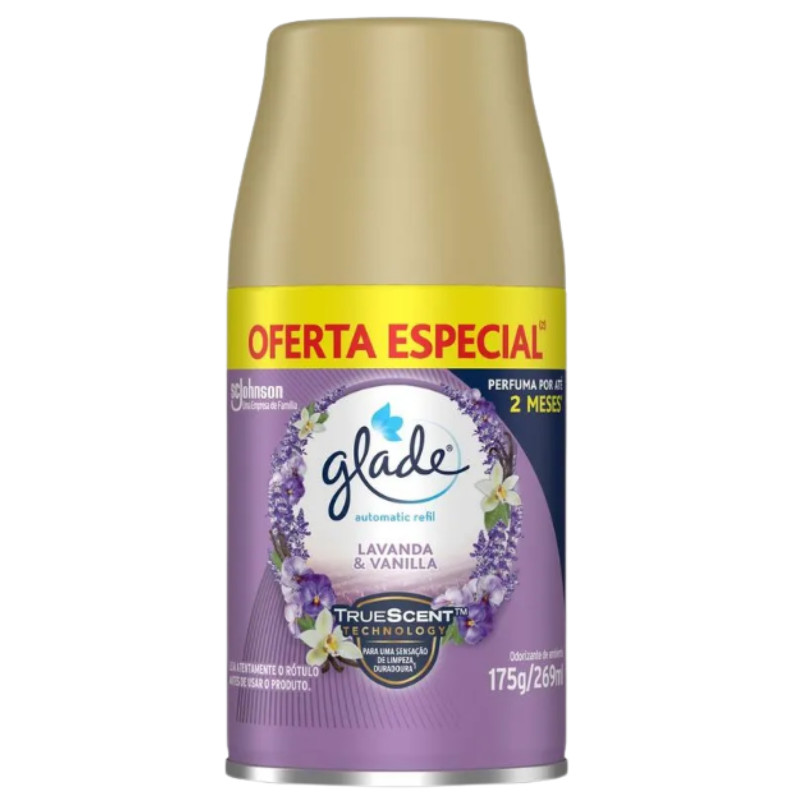 Refil de purificador Glade 175g/269ml Lavanda e Vanilla