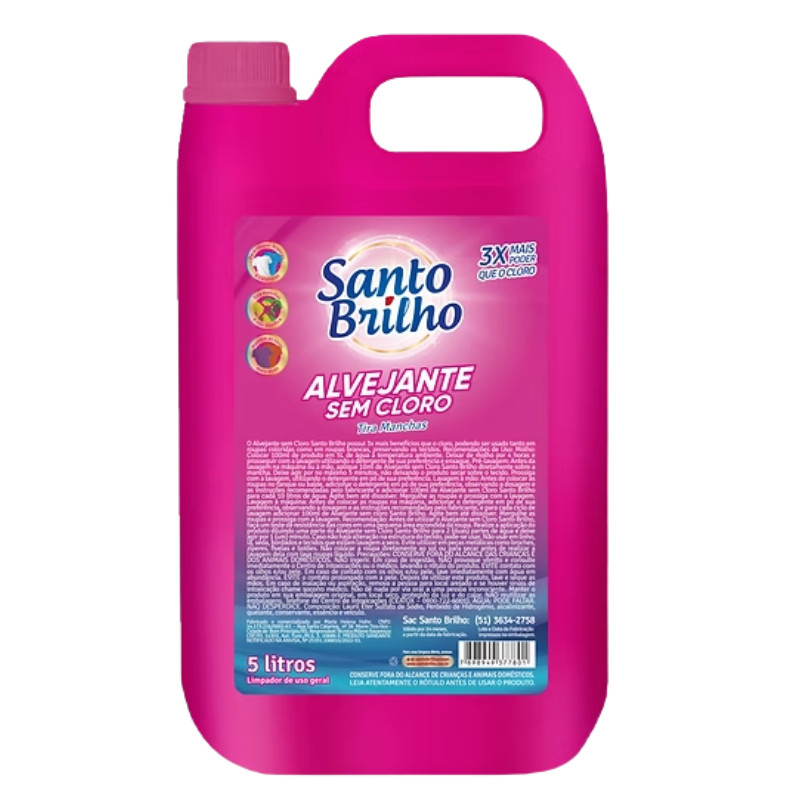 Alvejante sem cloro 5L Santo Brilho