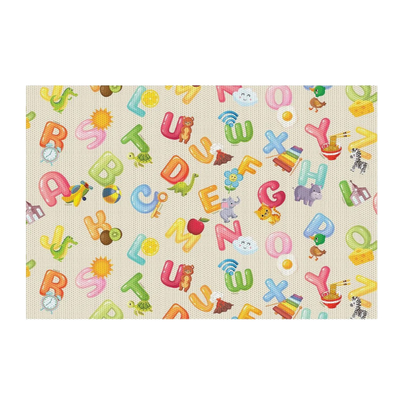 Tapete Antiderrapante Infantil 130cm Alfabeto Kapazi