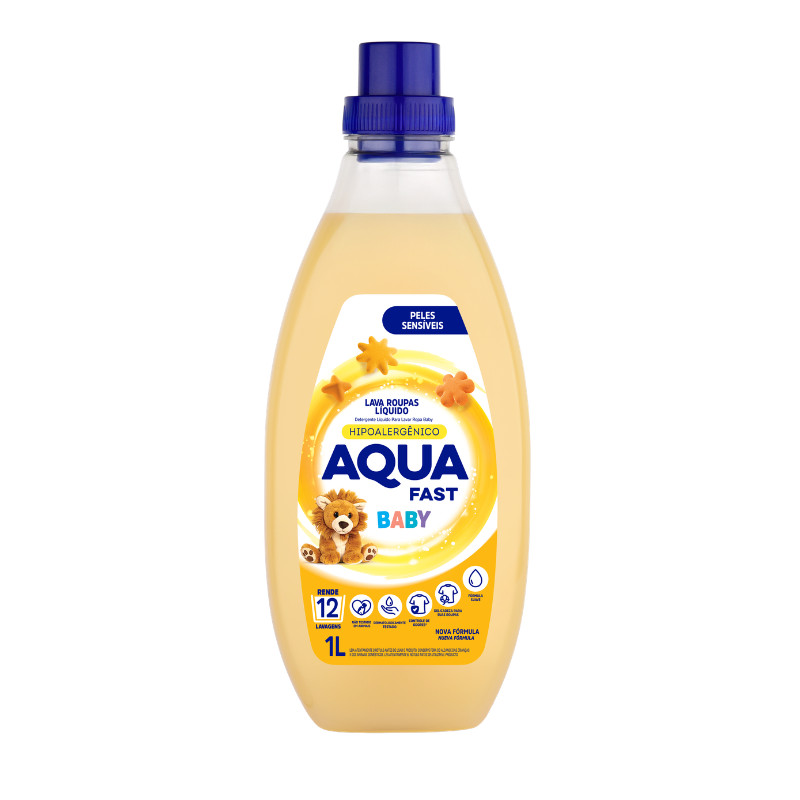 Lava Roupas Líquido Baby 1L Aquafast
