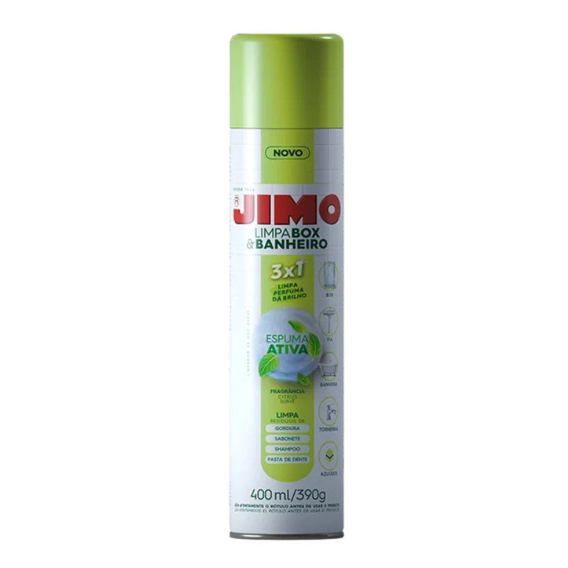 Limpa Box e Banheiro Espuma 400ml/390g Jimo